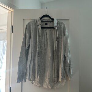 Uniqlo Men Size M Black White Check Cotton Flannel‎ Winter Shirt Casual Comfort